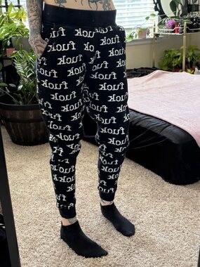 Lip Service black and white joggers